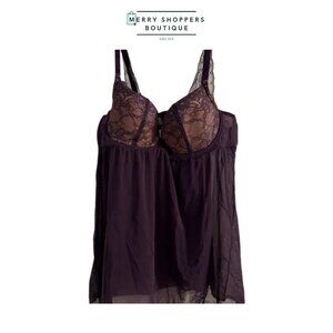 Adore Me Deep Purple Lace Chemise